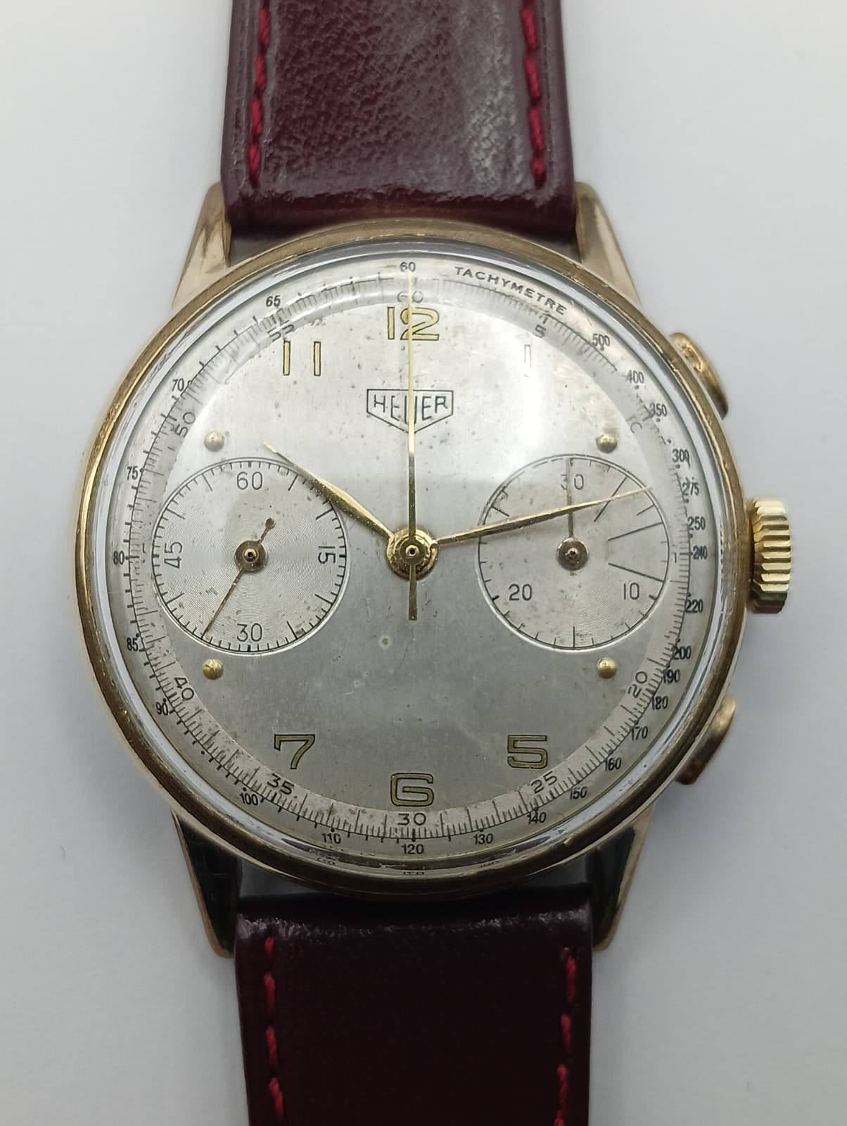 Heuer Chronograph 1950's Gold Plated