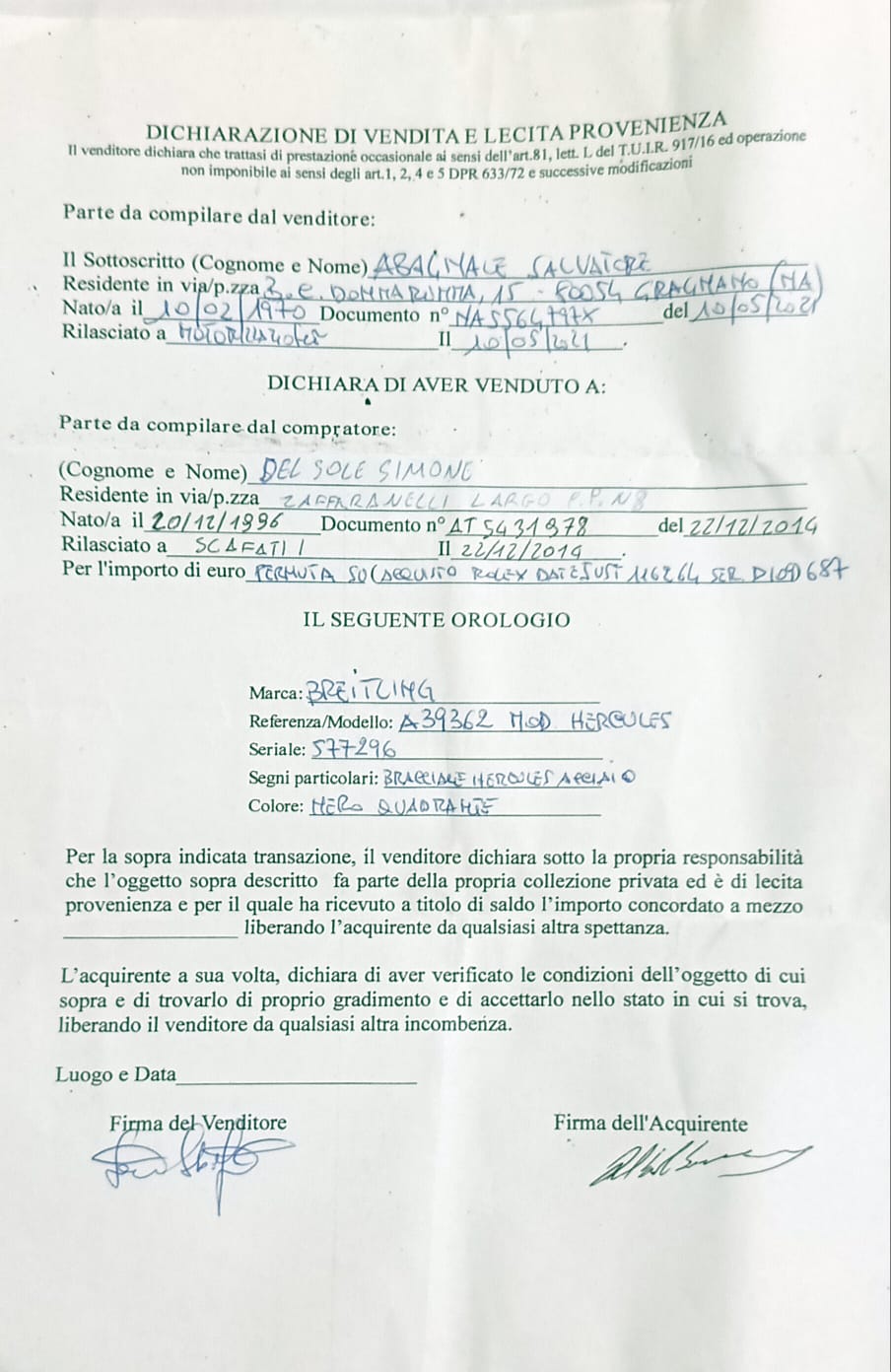 Breitling Hercules A39362