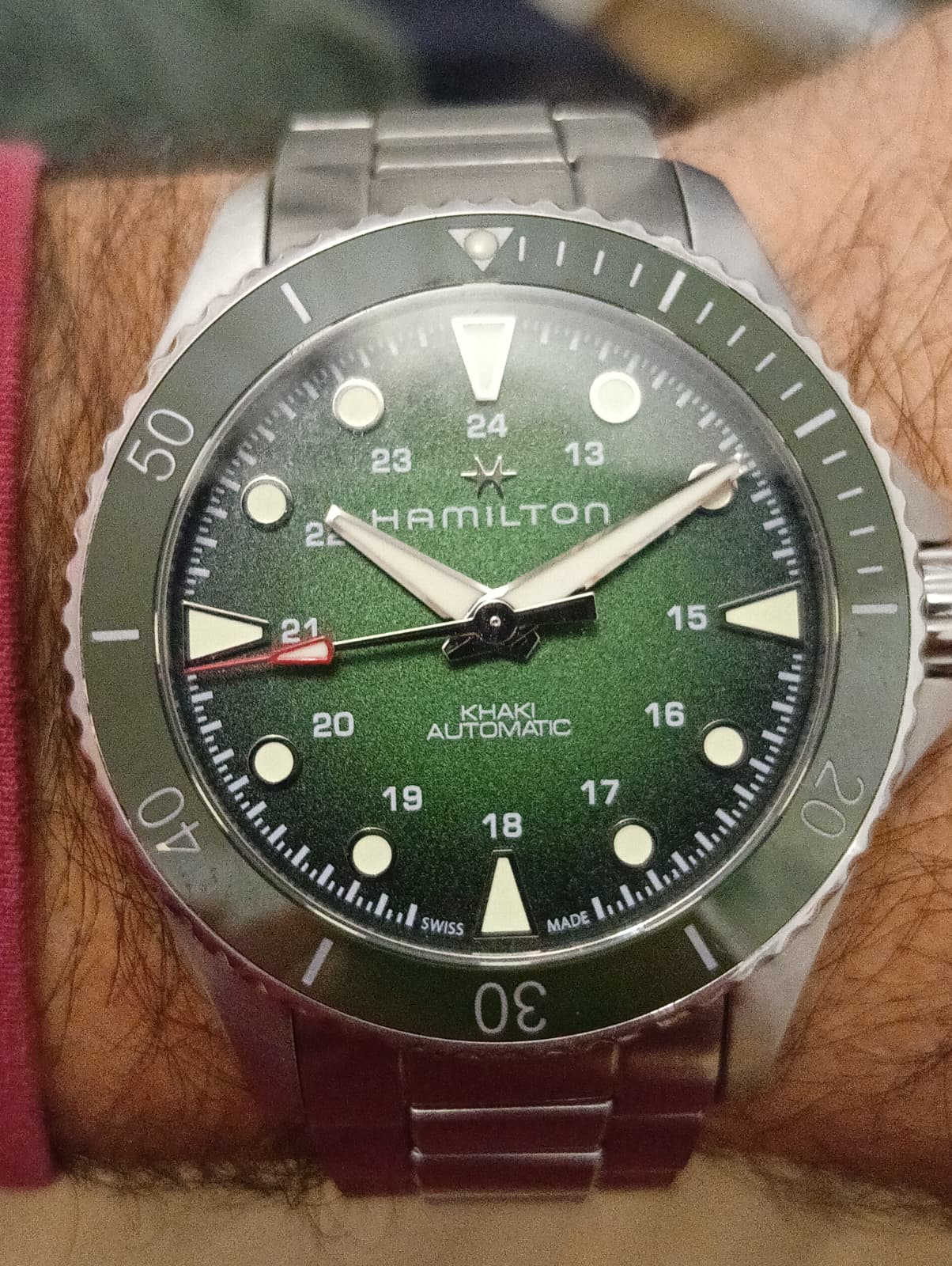 Hamilton Khaki Navy Scuba Auto Green H82525160