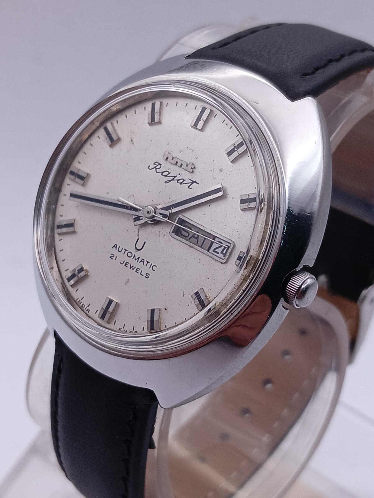 Vintage HMT Rajat Automatico – 21 Jewels – Giorno/Data – Made in India