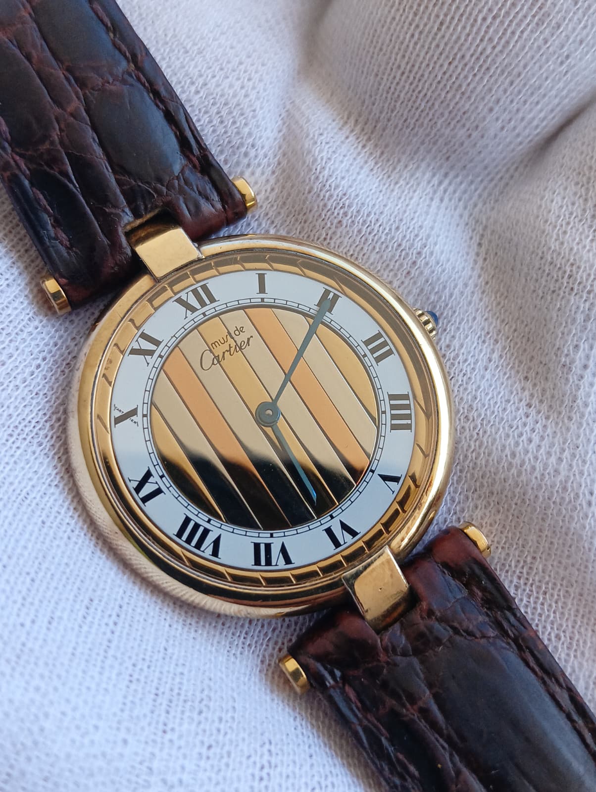 Cartier Must Vendôme Vermeil "Trinity Dial" ref.590004