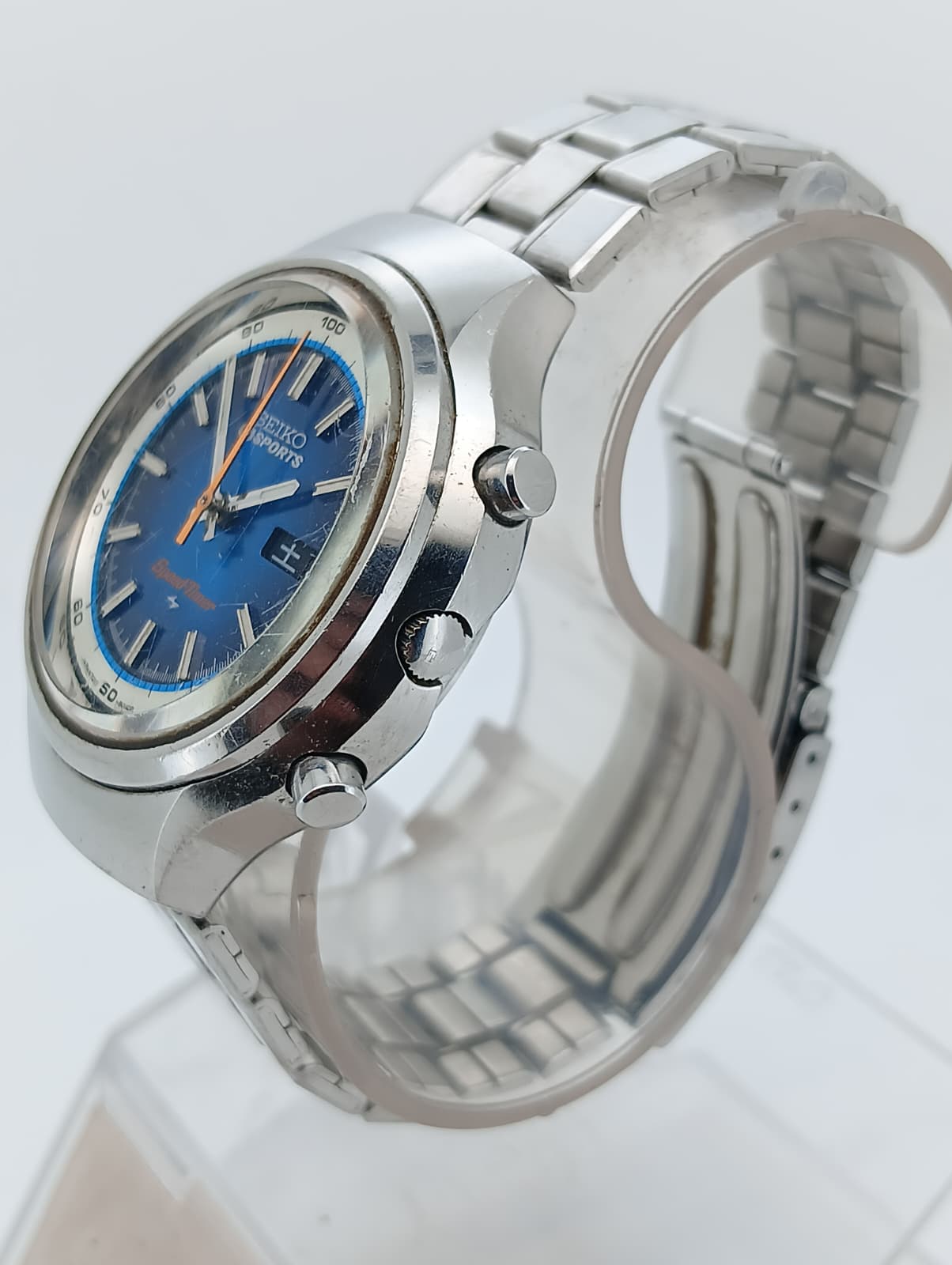 SEIKO 5 Sports Speed-Timer "Blue Dial" Vintage – Ref. 7015-8000