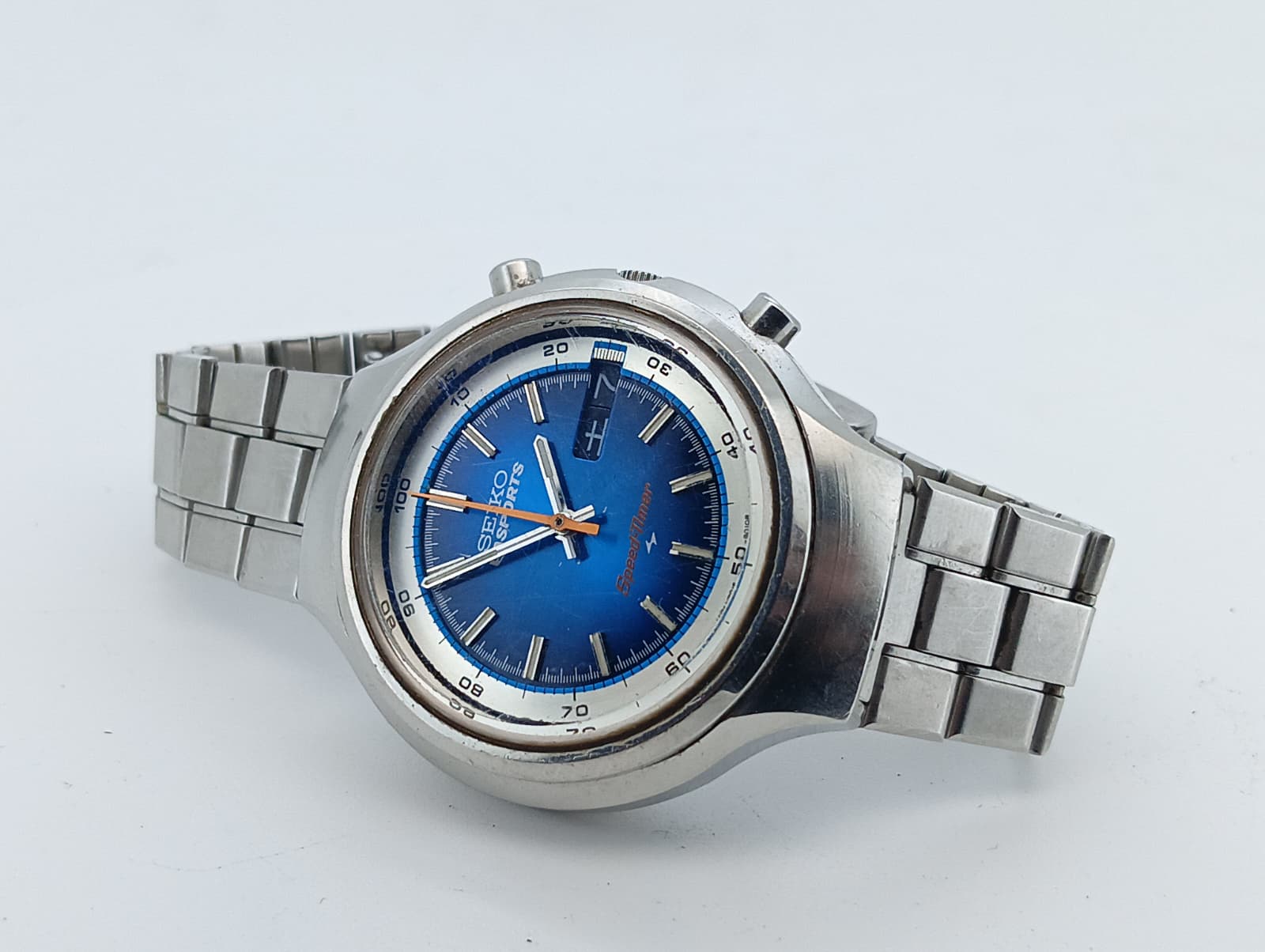 SEIKO 5 Sports Speed-Timer "Blue Dial" Vintage – Ref. 7015-8000