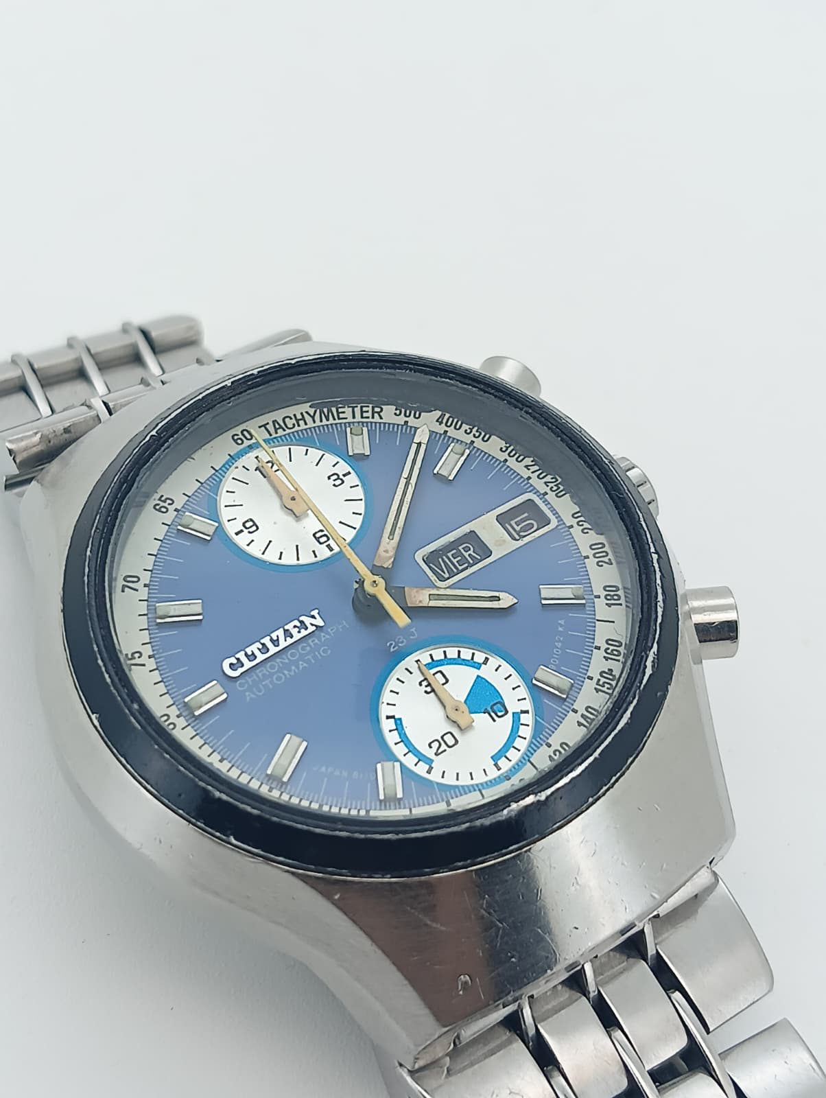 Citizen Automatic Chronograph 67-9038 "Spider" Blue Dial (Anni '70)
