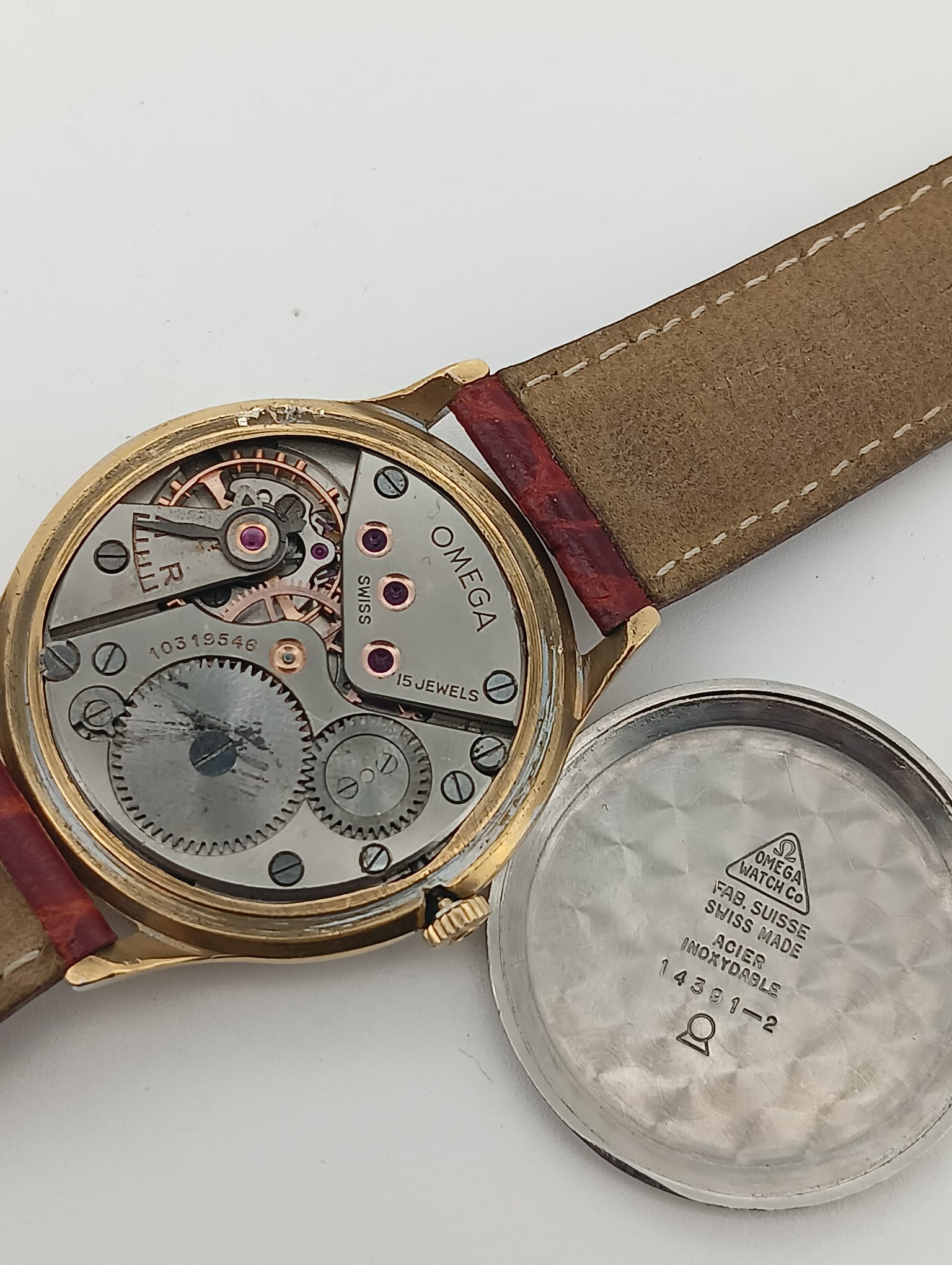 Omega d'epoca cal.265- 1950s- Placcato oro