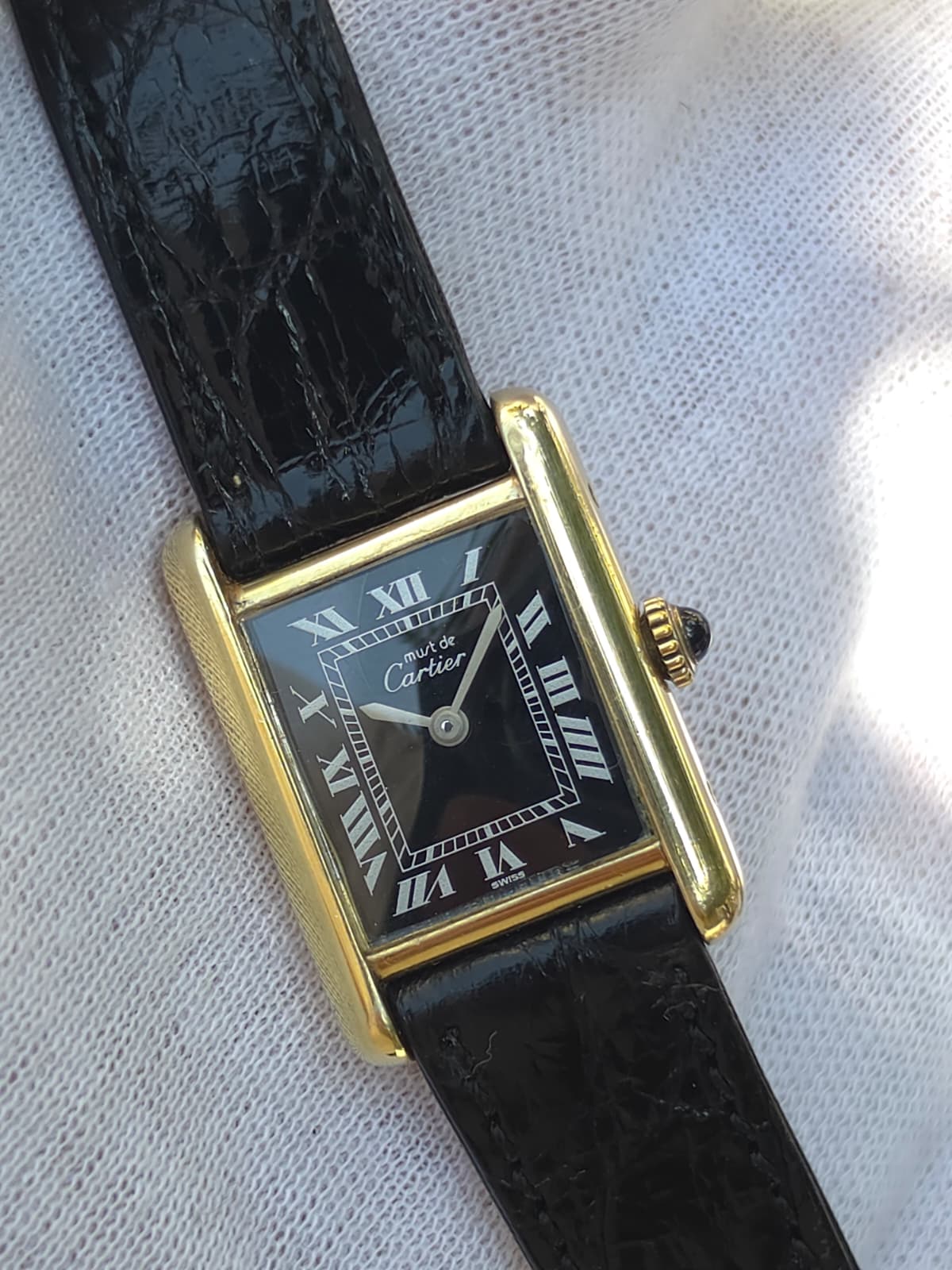 Cartier Tank Must - Meccanico Black Roman Ref.3