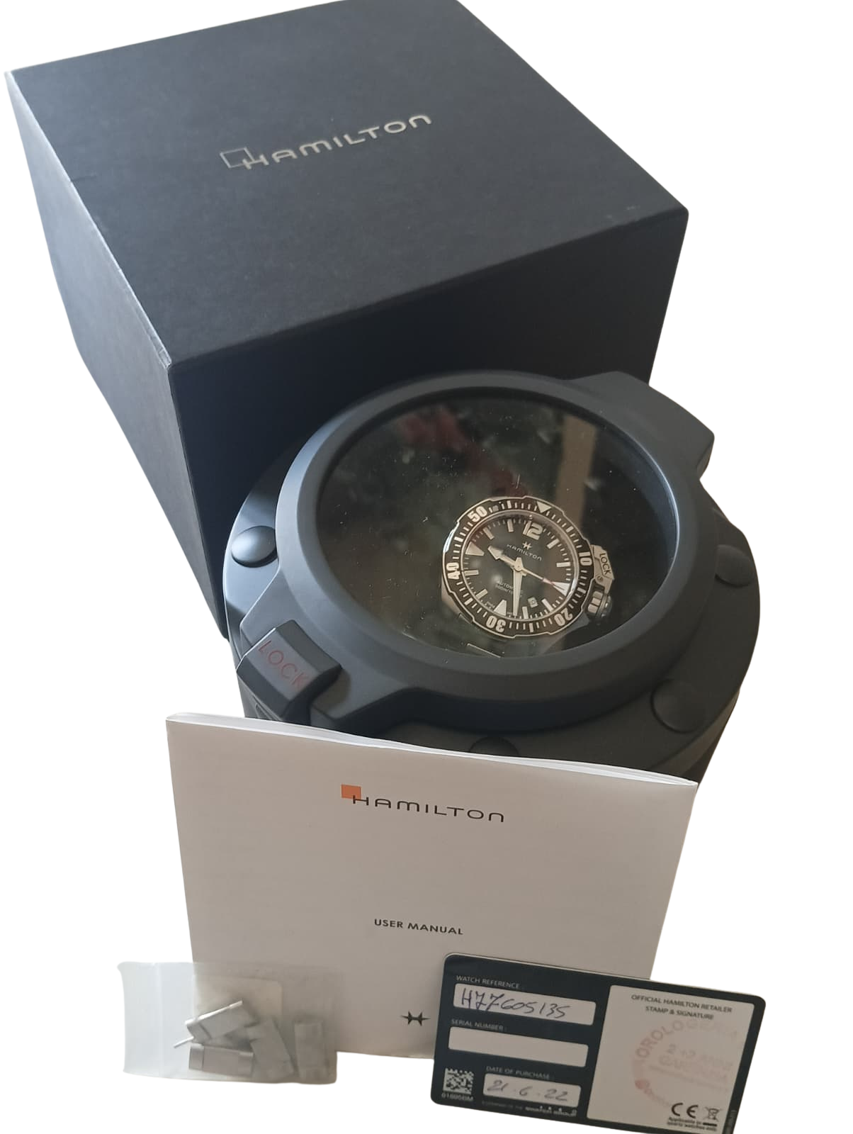 HAMILTON Khaki Navy Frogman Auto H77605135