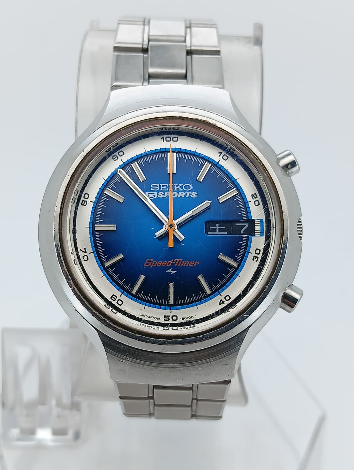 SEIKO 5 Sports Speed-Timer "Blue Dial" Vintage – Ref. 7015-8000