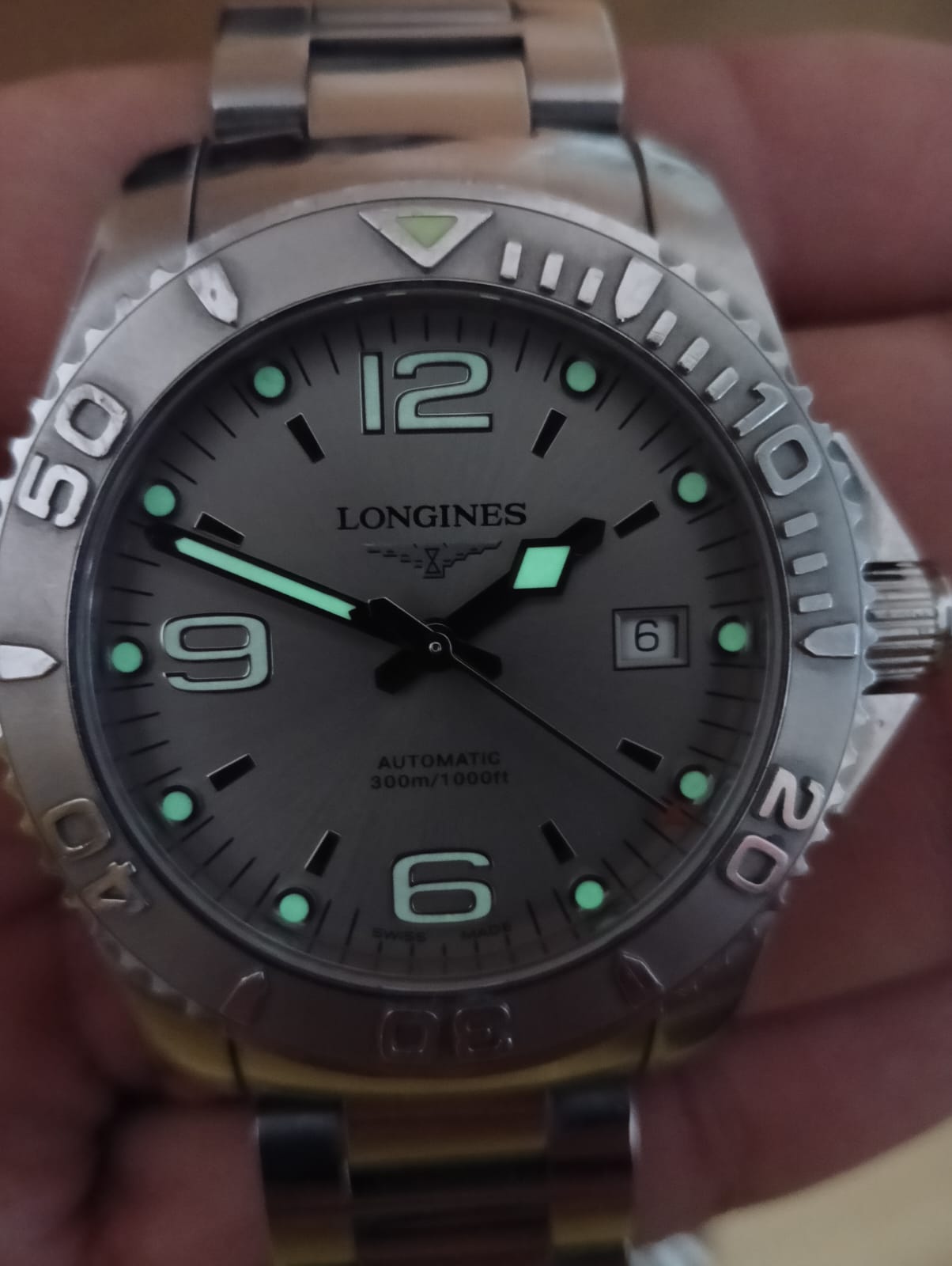 Longines HydroConquest Automatic L3.671.4 - Grey Platinum