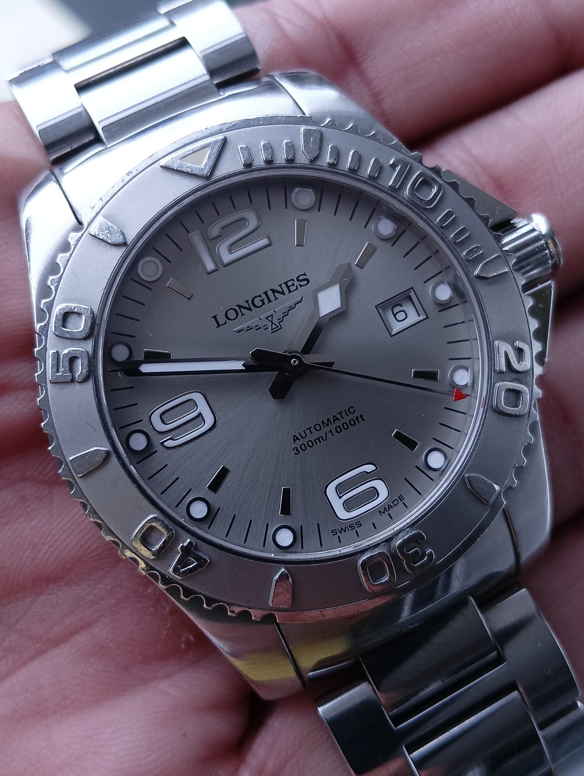 Longines HydroConquest Automatic L3.671.4 - Grey Platinum