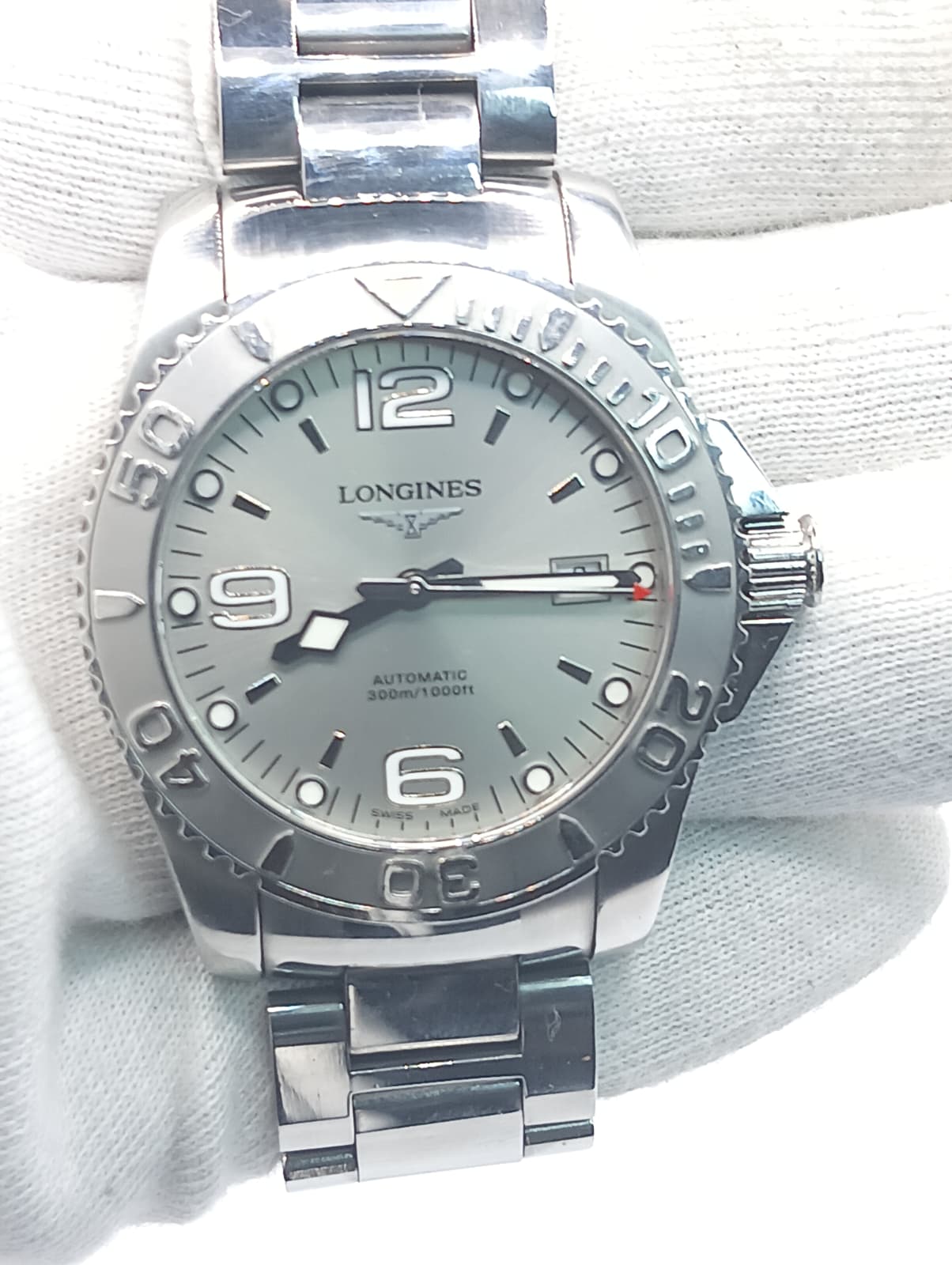 Longines HydroConquest Automatic L3.671.4 - Grey Platinum