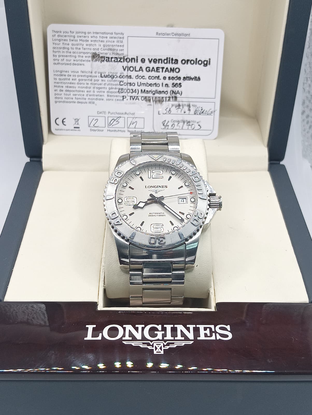 Longines HydroConquest Automatic L3.671.4 - Grey Platinum