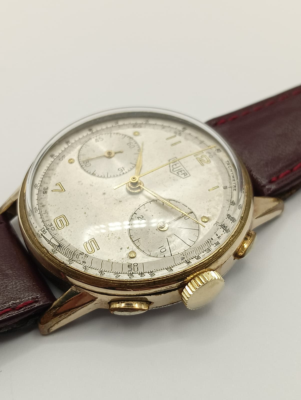 Heuer Chronograph 1950's Gold Plated