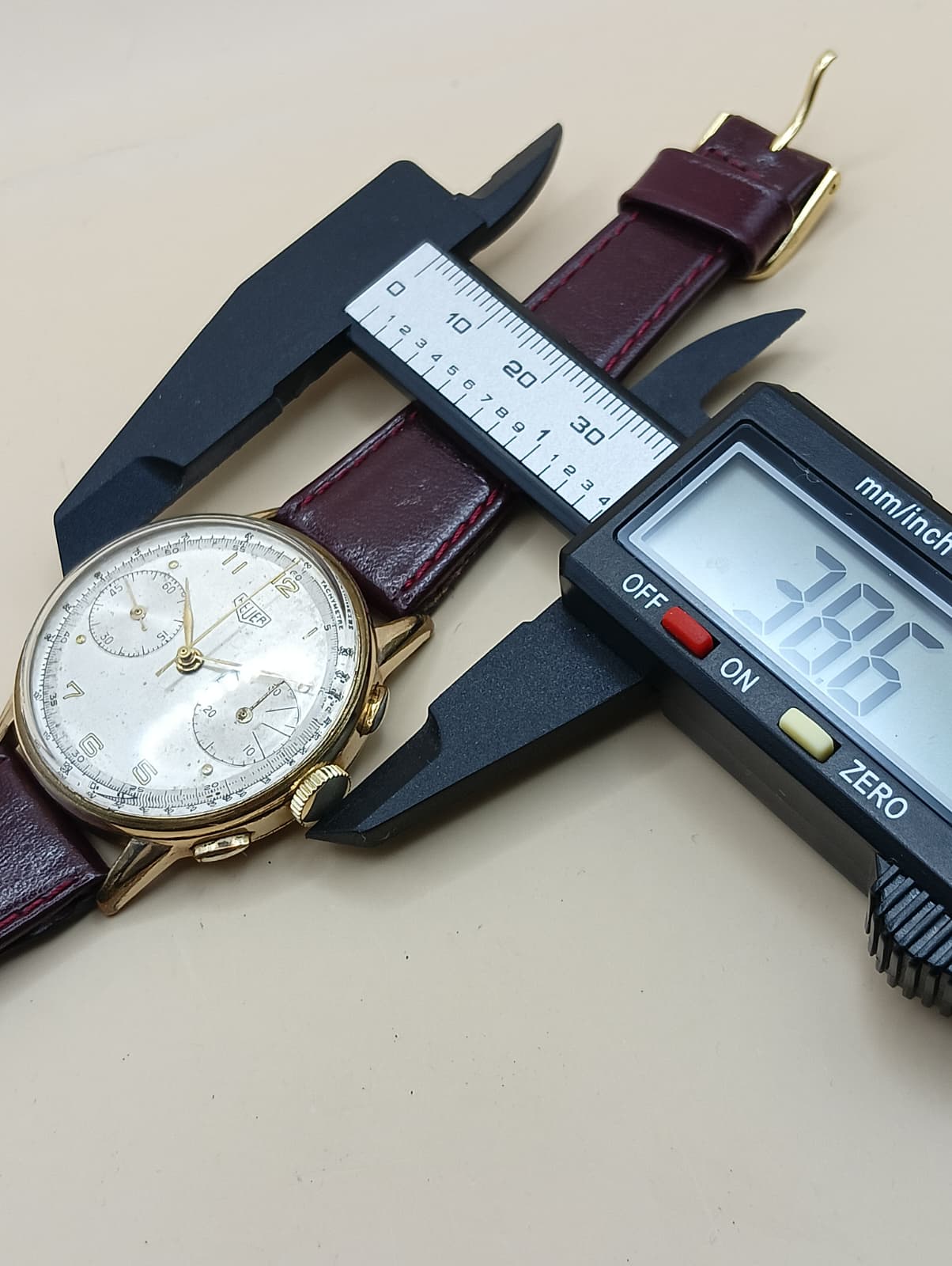 Heuer Chronograph 1950's Gold Plated