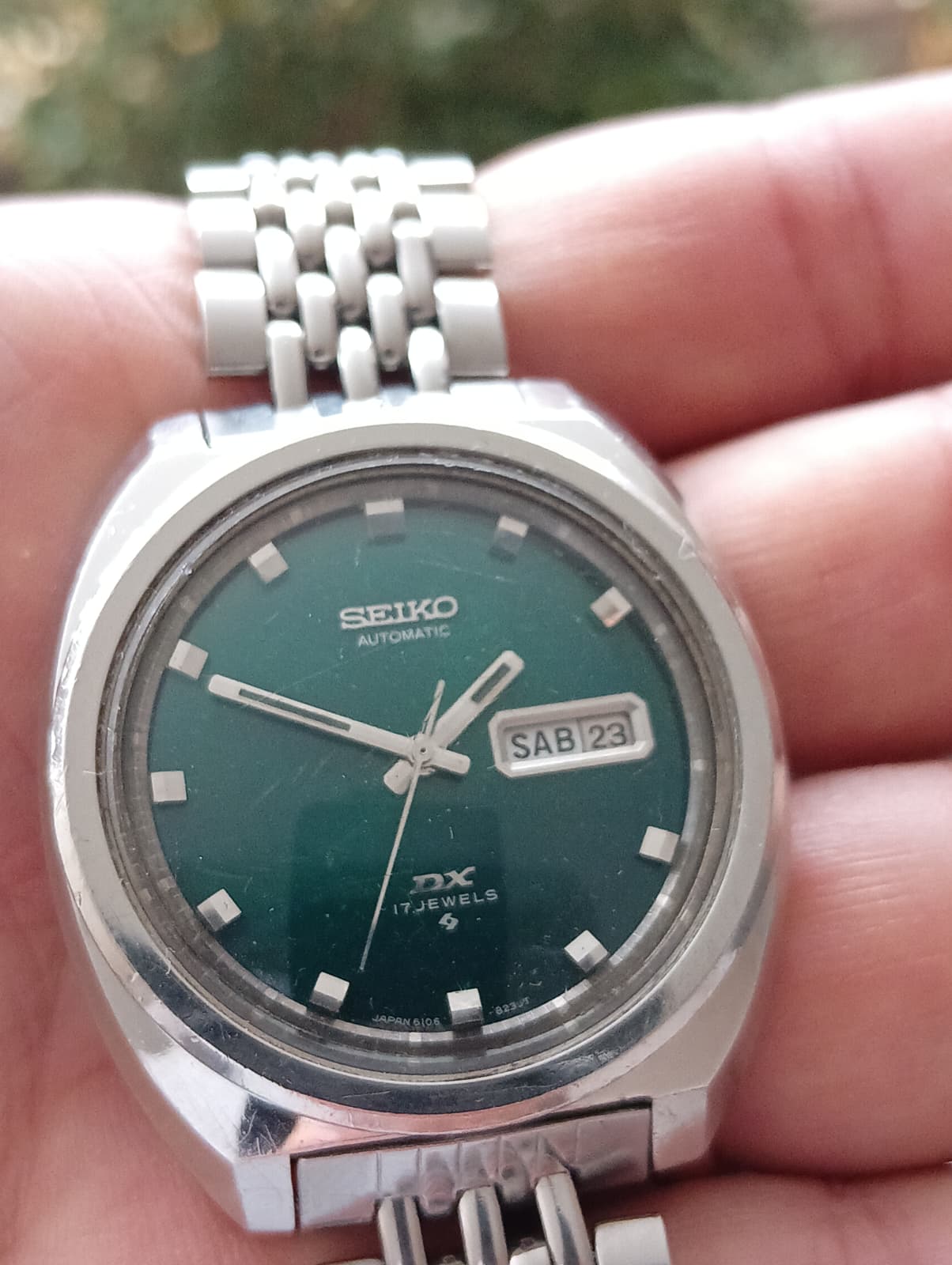 Seiko DX Rare 6106-8207 Vintage 1969 Greed Dial , Good conditions