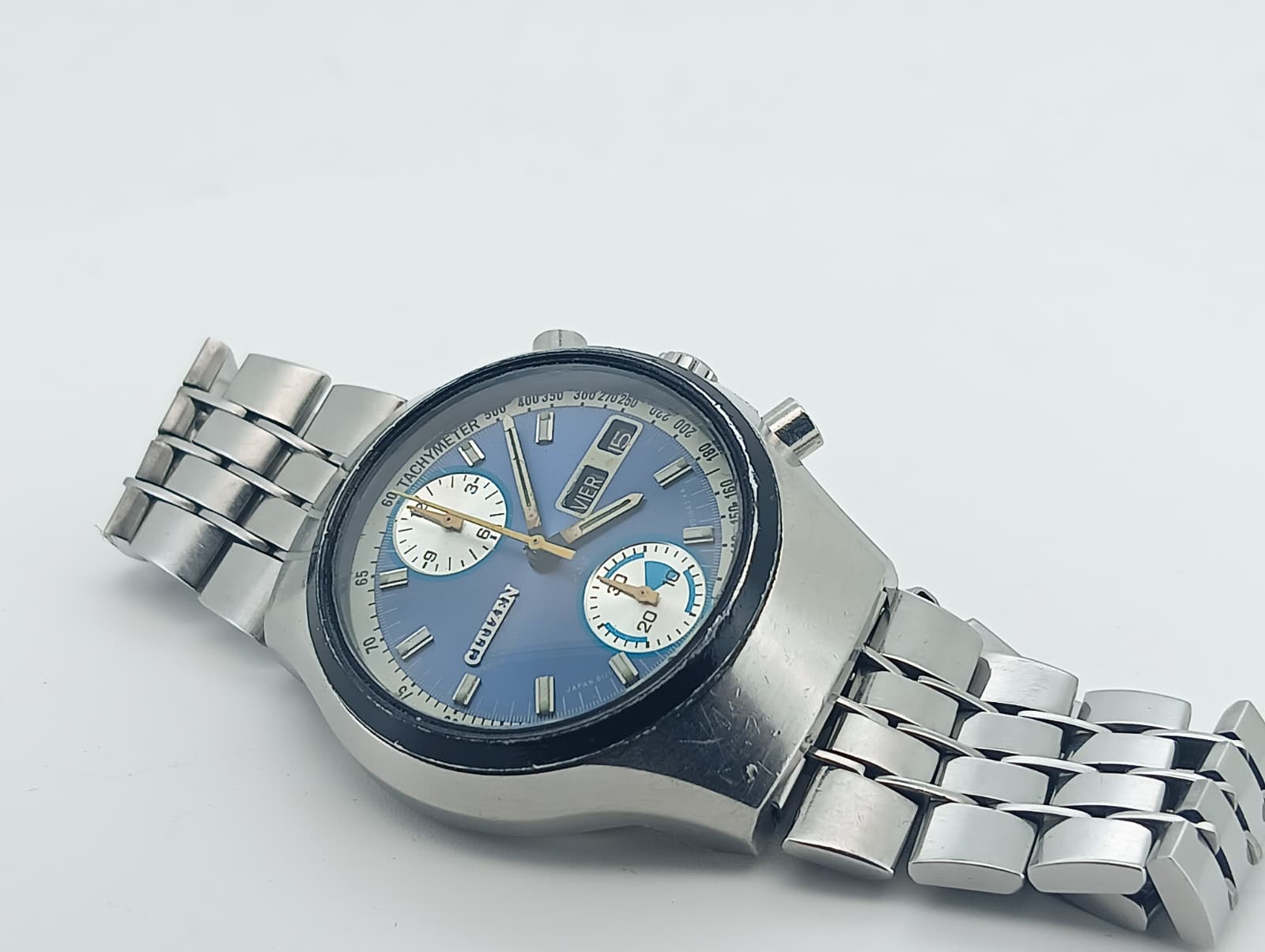 Citizen Automatic Chronograph 67-9038 "Spider" Blue Dial (Anni '70)