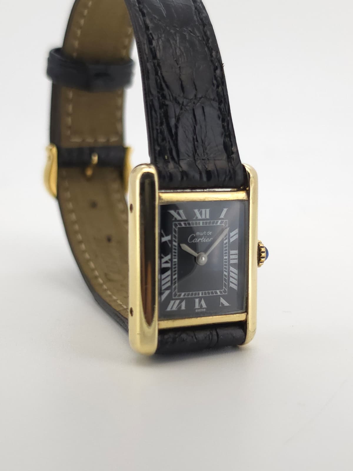Cartier Tank Must - Meccanico Black Roman Ref.3