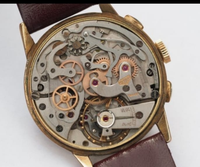 Heuer Chronograph 1950's Gold Plated