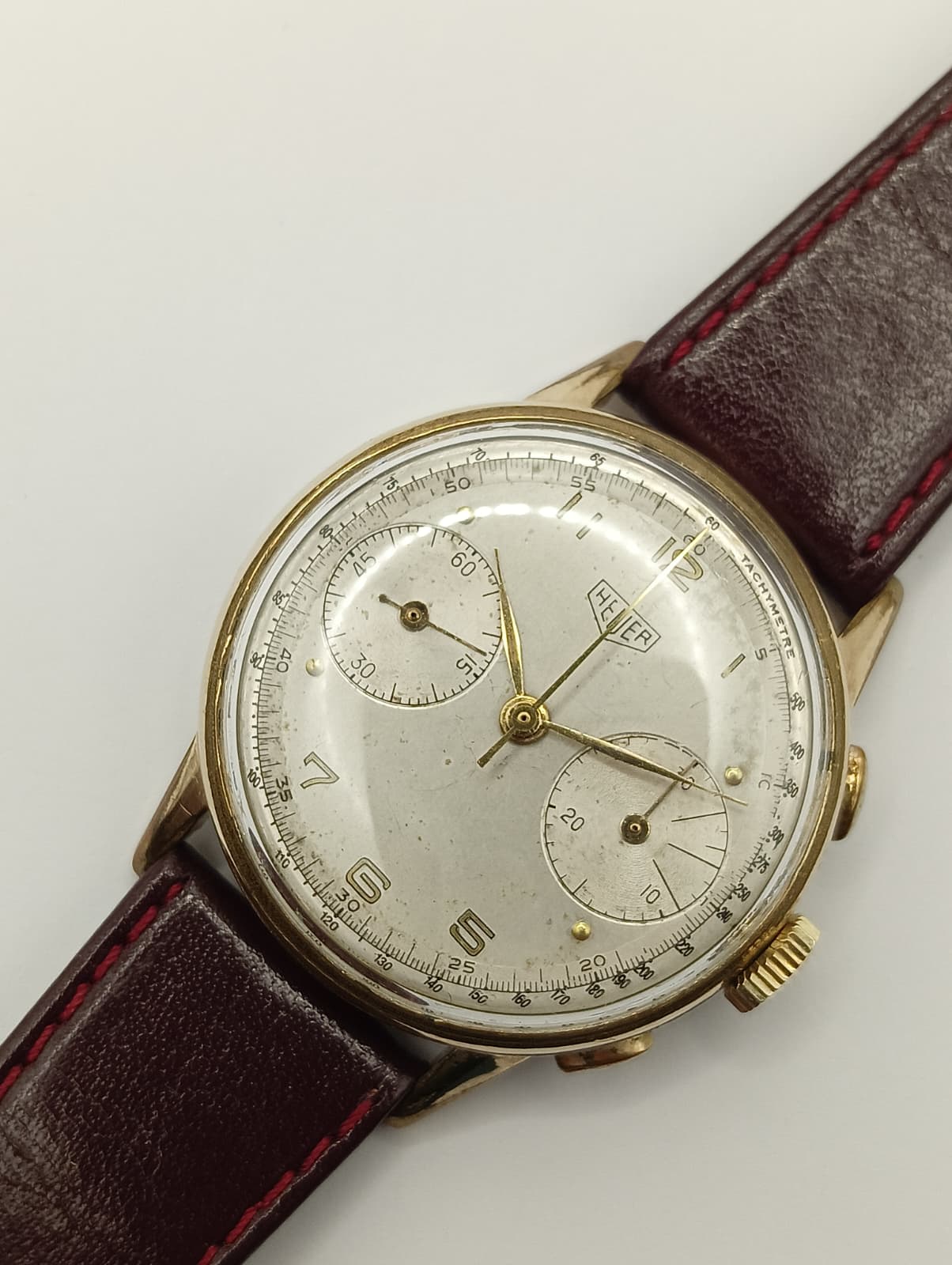 Heuer Chronograph 1950's Gold Plated